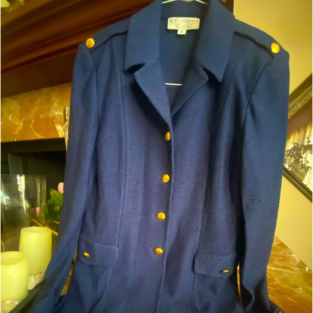 St John Jacket size 10 Navy Blue by Marie Gray